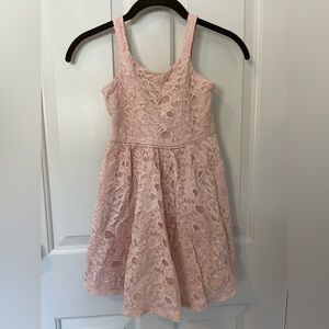 Pink Lace Kids Dress